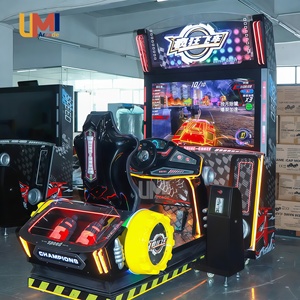 Bán buôn Sim đua mô phỏng buồng lái xe mô phỏng lái xe trò chơi Arcade Máy trò chơi vận hành bằng tiền xu 55 inch Crazy Racer 1 người chơi - Product Image 2