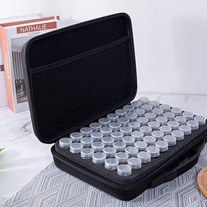 Étui de rangement pour peinture au diamant à 60 compartiments, marque privée, sac de rangement pour peinture au diamant avec compartiment en maille et 60 flacons en plastique - Product Image 2