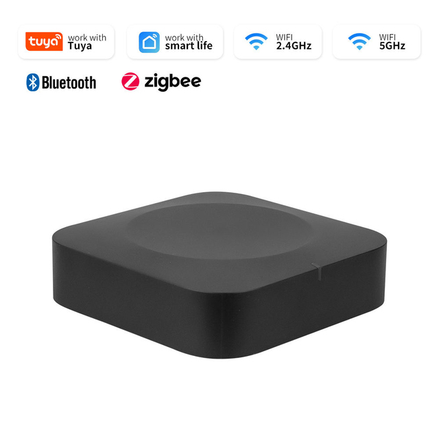 SIXWGH New Smart Life Multi Mode Gateway Tuya Zigbee 3.0 for Home App Control 2.4 and 5Ghz WiFi Dual Band Wireless Hub with BLE
