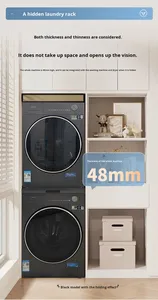 Support de rangement multifonctionnel escamotable pour machine à laver, avec fixation pour sèche-<span class=keywords><strong>linge</strong></span> - Product Image 4