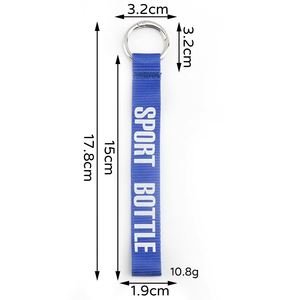 Wholesale Short Lanyard <b>Keychain</b>, <b>Custom</b> Water Cup Bottle Dacron Lanyard Key Chains, Phone Woven Belt Wrist Strap Keyring - Product Image 4