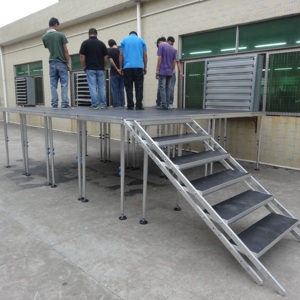 Height adjustable lighting aluminum portable <b>stage</b> for indoor and outdoor concert event - Product Image 4