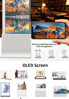 Pantalla OLED Transparente de 30/55 Pulgadas de Alta Resolución, Soporte de Piso para Interiores, Publicidad para Tiendas Minoristas, Centros Comerciales, Exposiciones, OEM