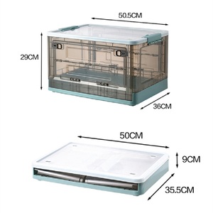 Clothes Home Foldable Rectangle Cosmetics Organizer Books Toy Storage Box Plastic Storage Boxes & Bins