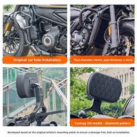 Untuk Sepeda Motor Chunfeng 550CL-C Tas Samping Khusus Pelindung Sandaran Aksesoris Modifikasi Satu Paket Kanvas Kulit Karbon