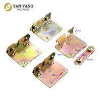 Yanyang vente plaque métallique coudée pour canapé jambe fixation Table jambe plaque de montage M8
