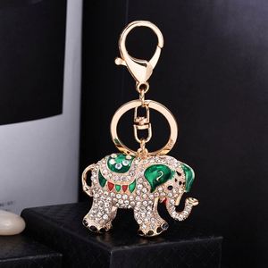 Wholesale Rhinestone <b>Elephant</b> Keychain Full Diamond Metal Animal Pendant, Fashion Bag Charm for Girls Hot Selling OEM <b>Gift</b> Item - Product Image 3