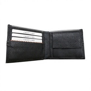 Portefeuille court en cuir de veau véritable personnalisé pour homme BS INTERNATIONAL, motif étoile noir, imperméable, avec ouverture à rabat - Product Image 5