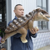Marionnette animatronique réaliste en métal, contrôlée à la main, modèle bébé Ankylosaurus, design coloré, pour centres commerciaux et parcs à thème en intérieur