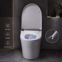 WC intelligent entièrement automatique CUPC ETL 220V 60Hz avec siège chauffant, télécommande, siphon en S, sans limite de pression d'eau pour les États-Unis et le Canada