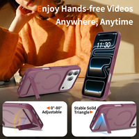 Nouvelle coque magnétique 2-en-1 avec béquille intégrée antichoc pour iPhone 17 Pro Max 18 Pro Max