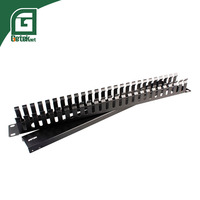 Geteknet OEM Panneau de gestion de câbles réseau CAT6 vertical 1U pour rack de serveur, organisateur de câbles pour centre de données, plateau 19 pouces