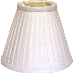 Set di 6 HMS 5 \ "lampadario a pieghe inclinate bianche paralumi in seta eleganti cover e sfumature - Product Image 2