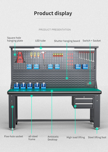 Table de rangement d'atelier en acier laminé à froid avec tiroirs personnalisables et support OEM pour 1 prise à cinq trous - Product Image 5