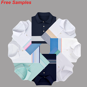 Мужская футболка-поло в полоску - Product Image 1