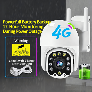 360 ° ngoài trời không dây giám sát Nhà <span class=keywords><strong>Camera</strong></span> thẻ nhớ Khe cắm kết nối mạng 4G hỗ trợ cho các hệ thống thông qua - Product Image 4