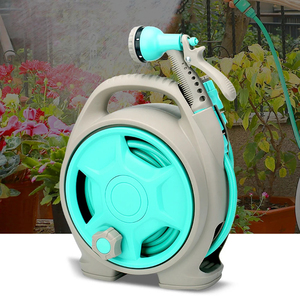 Mini carrete de manguera de riego de coche para jardín y almacenamiento en el hogar, lavadora a presión conveniente, rociador de parches de verduras para parches de verduras - Product Image 4