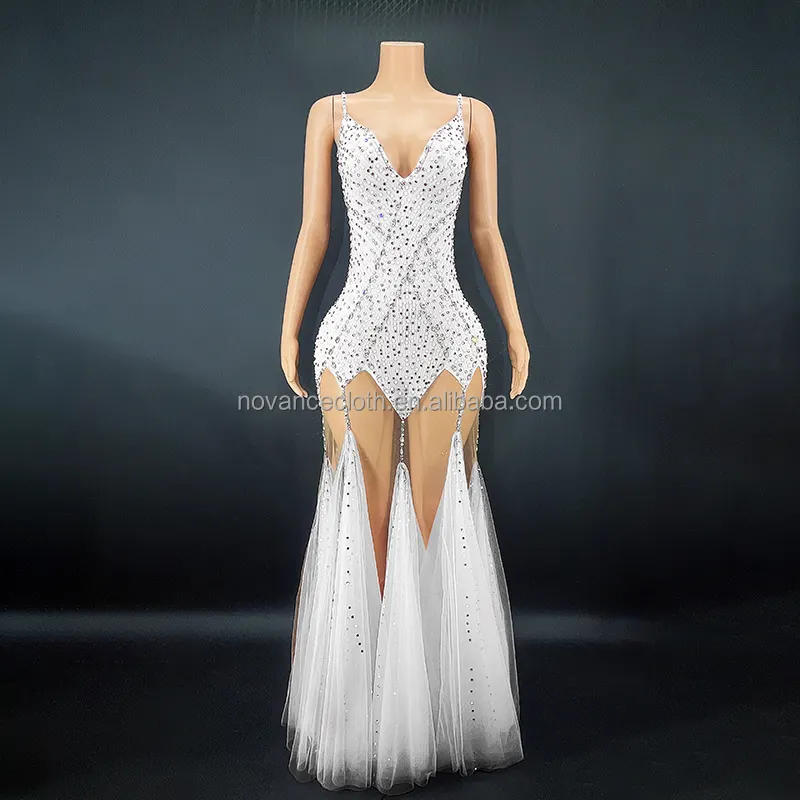 Ropa de Boutique para mujer, vestido de noche árabe con escote en V profundo, Sexy, para Festival, vestidos de boda de gala con cristales, 2022