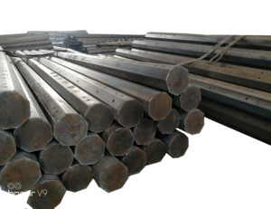 Philippines <span class=keywords><strong>NEA</strong></span> Polonais octogonal standard Polonais en acier pour la ligne de transmission de 15kV 69kV - Product Image 2