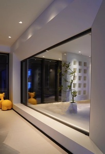 Porte d'entrée en verre à cadre en aluminium de vente chaude porte coulissante et pivotante intérieure unique - Product Image 4