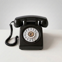 Téléphone fixe vintage à cadran rotatif style années 60, téléphone de bureau filaire rétro pour la décoration de la maison, café et accessoire photo