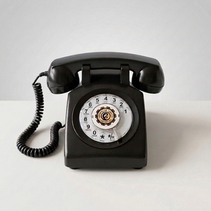 Telefono Fisso Vintage Stile <span class=keywords><strong>Anni</strong></span> '<span class=keywords><strong>60</strong></span> con Quadrante Rotante, Telefono da Scrivania Retrò con Filo per Arredamento Casa, Caffetteria e Oggetto di Scena Fotografico - Product Image 2