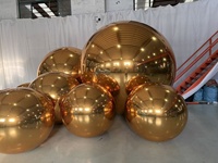 Décoration suspendue pour fête Boule disco géante flottante en PVC brillant Boule miroir gonflable Ballon Logo personnalisé Impression UV