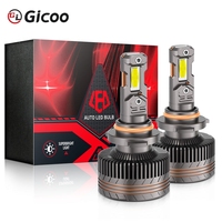 Gicoo F13 Nuevo Faro LED para Auto H1/H4/H7/H11/9005/9006 300W 50000LM 6000K 12V IP67 Resistente al Agua Chip CSP Universal