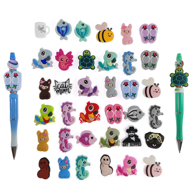 Good Quality Silicone Bead Focal Necklace blanks Baby Beadable pen Printed Pen Focal For Pens