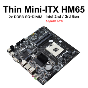 เมนบอร์ด Mini-ITX แบบบาง HM65ใหม่รองรับ <span class=keywords><strong>Intel</strong></span> 2ND 3rd แล็ปท็อป CPU 2X DDR3 SO-DIMM SATA2.0 SSD NVMe HM65เมนบอร์ด Mini-ITX - Product Image 1