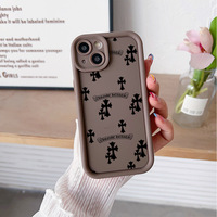 Coeur de corbeau de luxe européen américain pour iPhone 15 étui pour Apple 13-14 Pro coque en TPU souple à couverture complète antichoc Style Step INS
