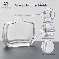 Bouteille diffuseur en verre transparent avec accent décoratif naturel pour la maison, l'hôtel, les cadeaux et les projets de parfumerie en gros