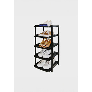 Moderno organizador de zapatos y ropa de 5 etapas estante plegable de metal y tela para sala de estar y almacenamiento de guardarropa - Product Image 1