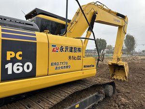 Excavadora de cadenas usada Komatsu PC160, excavadora hidráulica de 15 toneladas, motor Cummins, capacidad de la cucharón de 0.65m, modelo 2022, bomba de caja de cambios - Product Image 3