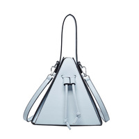 Luxus Damen Dreieck Form PU Handtasche mit Polyester Futter Stilvolle lässige Cross body Schulter Einkaufstasche große Kapazität