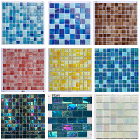 Carreaux de mosaïque en céramique craquelée, couleurs variées, pour piscine, carreaux de porcelaine émaillée, commande en gros par conteneur