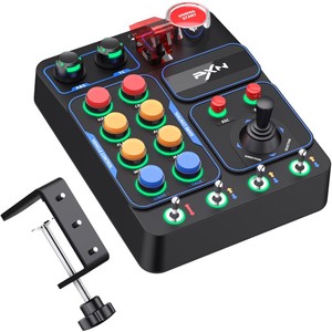 PXN CB1 Racing Button Box Compatibile con V9 GEN2 e PC, Illuminazione RGB Regolabile, Adatto <span class=keywords><strong>per</strong></span> <span class=keywords><strong>Giochi</strong></span> di Simulazione di Corse - Product Image 1