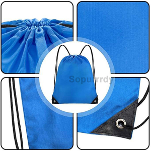 Custom Logo Promotional Drawstring <b>Backpack</b> Cheap Polyester Sports Gym Storage Sack Shoulder Drawstring Sports Bag Shopping Bags - Product Image 5