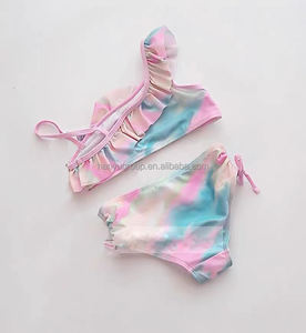 Ensemble <span class=keywords><strong>de</strong></span> maillot <span class=keywords><strong>de</strong></span> <span class=keywords><strong>bain</strong></span> deux pièces pour petite fille, personnalisé, tie-dye, avec haut tankini à bretelles croisées et bas <span class=keywords><strong>de</strong></span> maillot <span class=keywords><strong>de</strong></span> <span class=keywords><strong>bain</strong></span> - Product Image 5