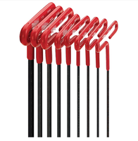 Clé Allen hexagonale à poignée ergonomique OEM - Jeu de 8 pièces, tailles SAE en pouces 3/32-1/4 (tige de 6 pouces)