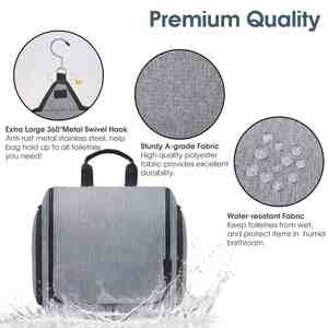 Bolsa de Aseo Colgante Grande con Múltiples Compartimentos, Bolsa de Joyería de Calidad Premium, Organizador de Cosméticos y Artículos de Aseo - Product Image 4