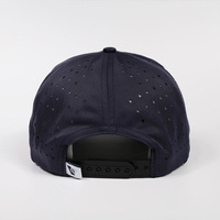 Casquette de baseball personnalisée en nylon rayé style hip-hop avec logo brodé 3D, 6 panneaux, imperméable, vierge, type snapback ou trucker