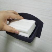 Porte-savon en silicone auto-drainant personnalisé économiseur de savon de douche mural pour cuisine et salle de bain fournitures de bain et de toilette
