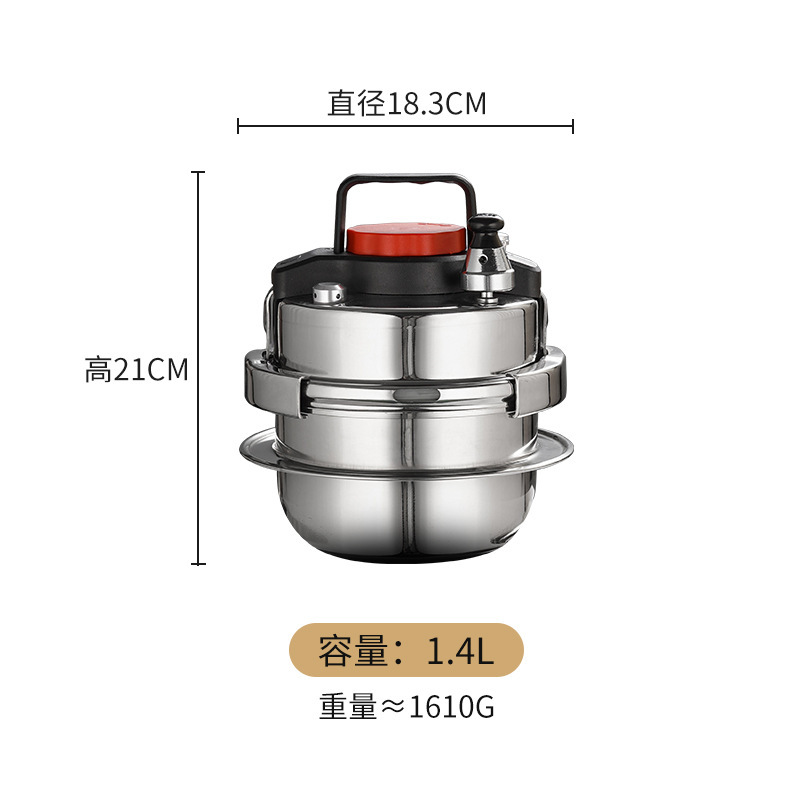 Olla a presión mini de 1,4 L