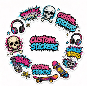 Oem Printing Custom logo <strong>Cheap</strong> Waterproof Sticker Adhesive Label Printing Pvc Vinyl Custom Die Cut Sticker for <strong>Laptops</strong> Phones - Product Image 1