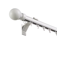 Rail de rideau moderne en aluminium, type tringle romaine, simple ou double couche, fixation murale ou plafond, glissière silencieuse et fluide, taille personnalisée