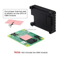 Misuxin Raspberry Pi Compute Module 4 Dissipateur thermique en aluminium et plastique avec ventilateur de refroidissement 30x30x10mm CM4 Coque de protection intégrée 100 000 heures