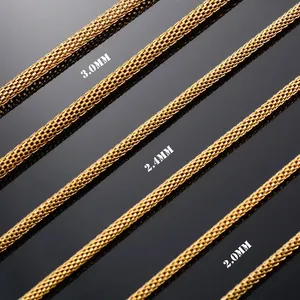Collier lanterne popcorn style punk en acier inoxydable plaqué <span class=keywords><strong>or</strong></span>, chaîne longue réglable, pour la fabrication <span class=keywords><strong>de</strong></span> bijoux DIY - Product Image 3