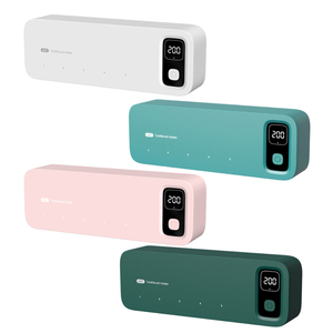 Stérilisateur de brosses à dents LED UV profond rechargeable OEM avec fonction de séchage par ventilateur à turbine, <span class=keywords><strong>support</strong></span> et nettoyeur de brosses à dents mural - Product Image 1