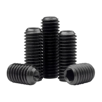 Vis sans tête en acier allié noir DIN916 à six pans creux avec pointe conique, grade 12.9, 22H 33H 45H, M1.6-M24